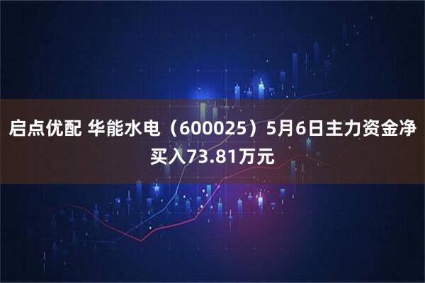 启点优配 华能水电（600025）5月6日主力资金净买入73.81万元